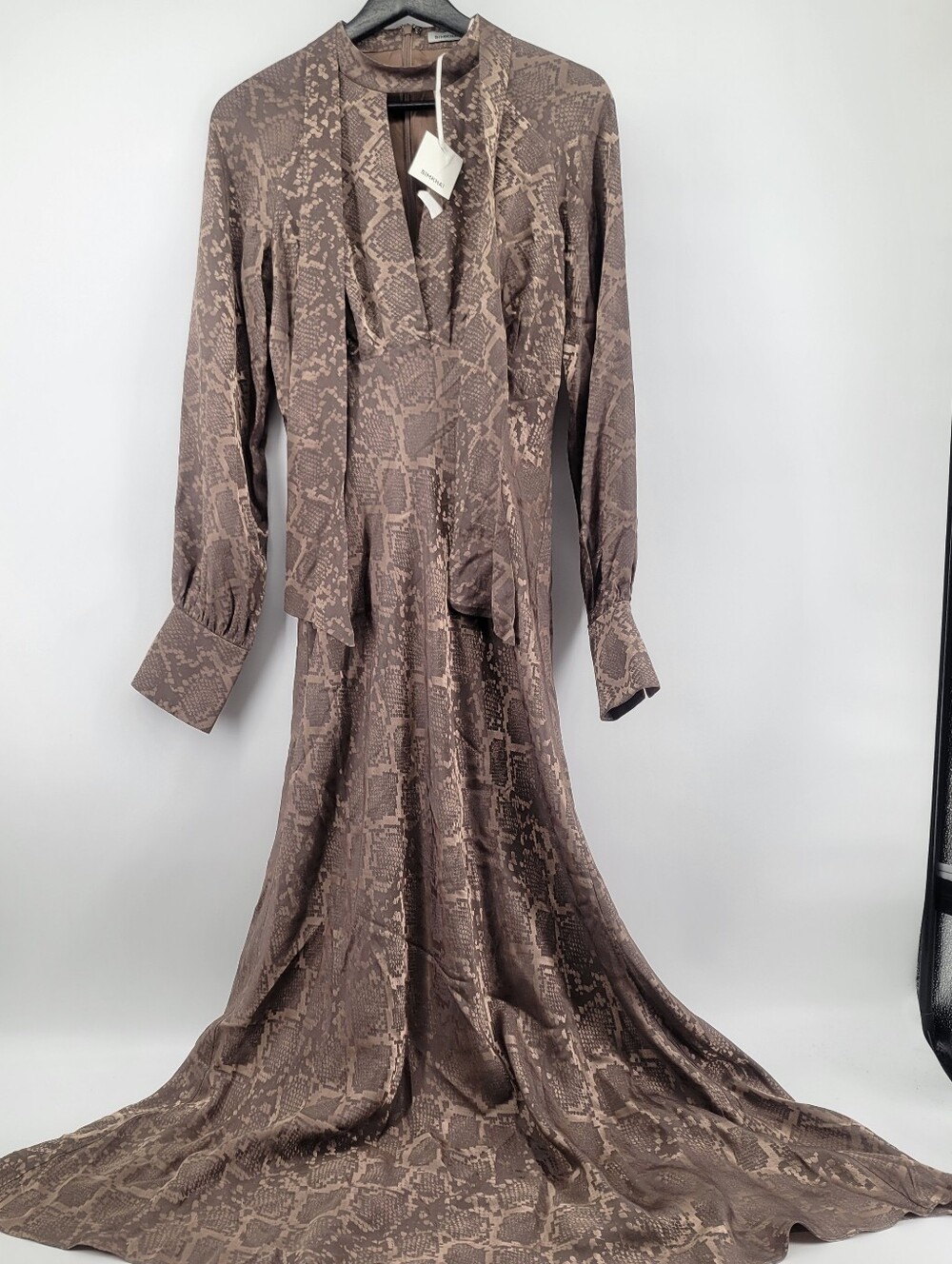 Simkhai TAWNEY MIDI DRESS WITH TIES Python Print  Size 2 - Picture 4 of 10
